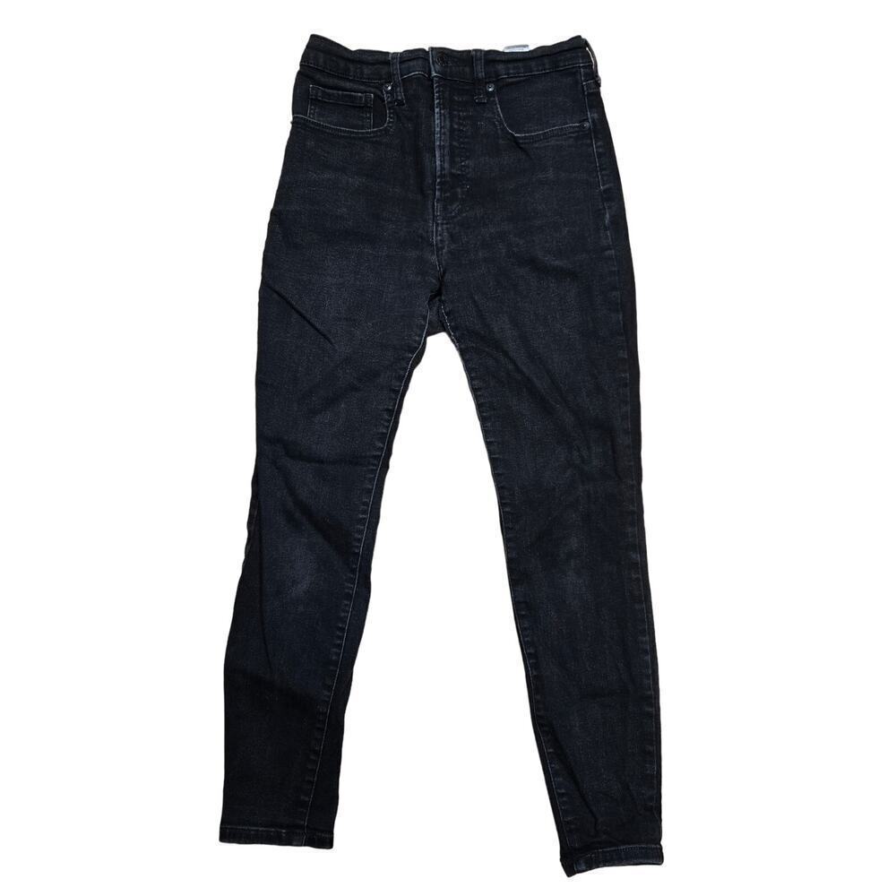 Everlane High Rise Skinny Ankle Black Jeans 28